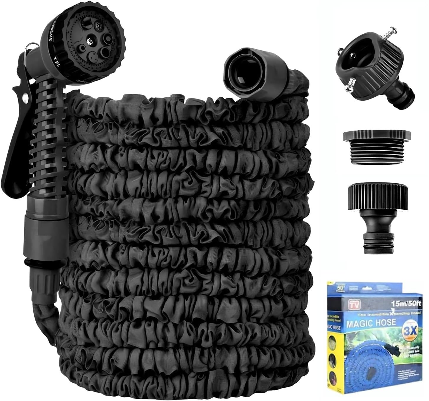 Amazon | Kopeme 伸びるホース 散水 ホース ノズル のびる リール 伸縮